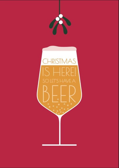 Beer drinkers christmas card created by Teal Creative