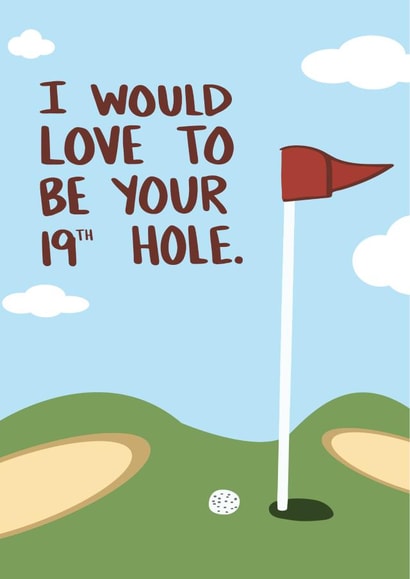 19th Hole Naughty Golf Card created by Knotty Cards