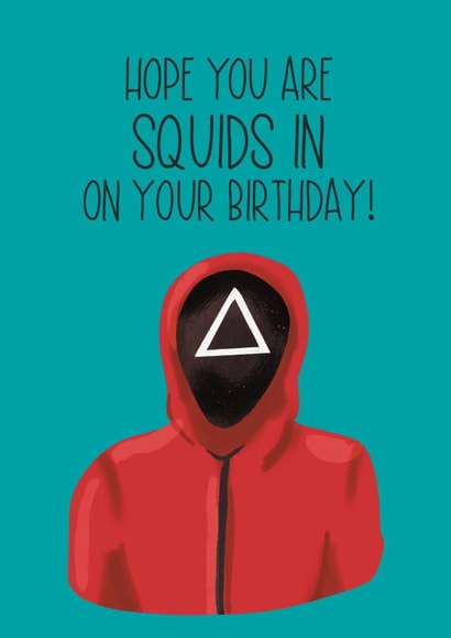Squids In Squid Game Birthday Card created by Silky Rose Design
