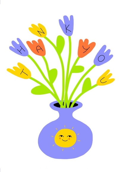 Tulips Thank You card created by Holly Collective