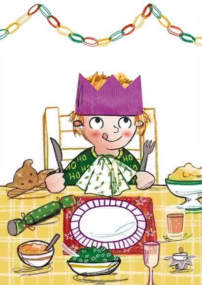 Kids at Christmas Dinner created by Rebecca Bagley