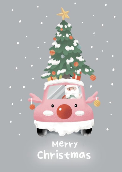 Santa delivering gifts in Rudolph car created by HelloPinky