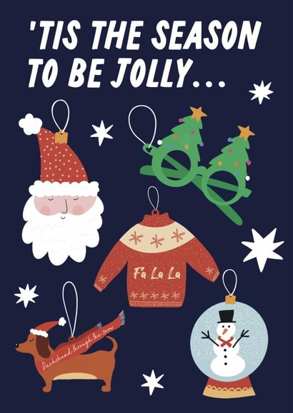 ‘Tis the season to be jolly Christmas card created by Curious Day