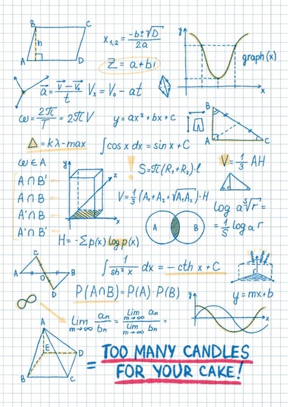 Too many candles for your cake birthday card created by Huxters