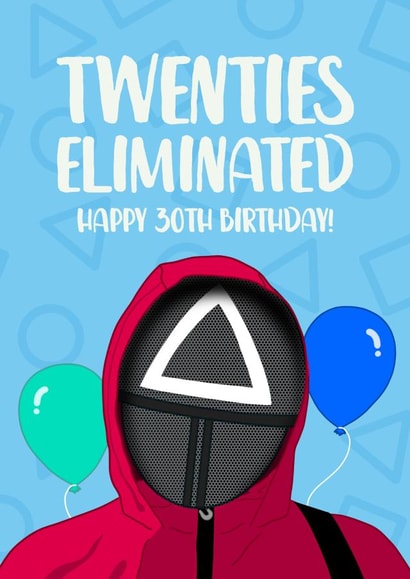 Squid Game 30th Birthday Card created by The Cake Thief
