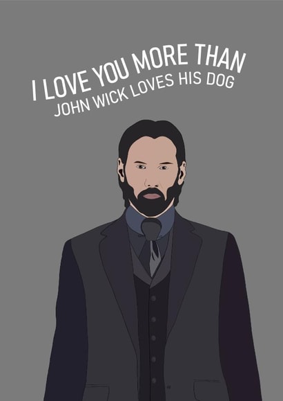 John wick couple card  created by Rebeca Elen Lane