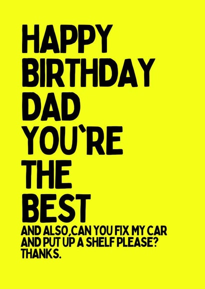 Happy Birthday Best Dad created by Dangerous Dave 