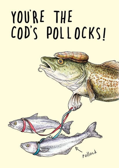 Cod's Pollocks Birthday Card created by Bewilderbeest