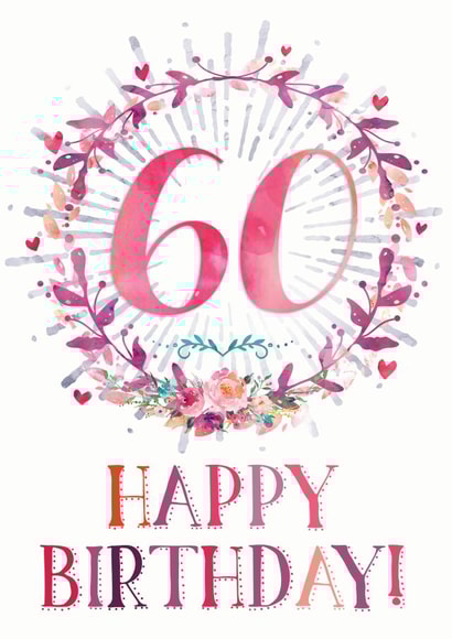 60th Birthday Greeting Card  created by Natalie Ryan