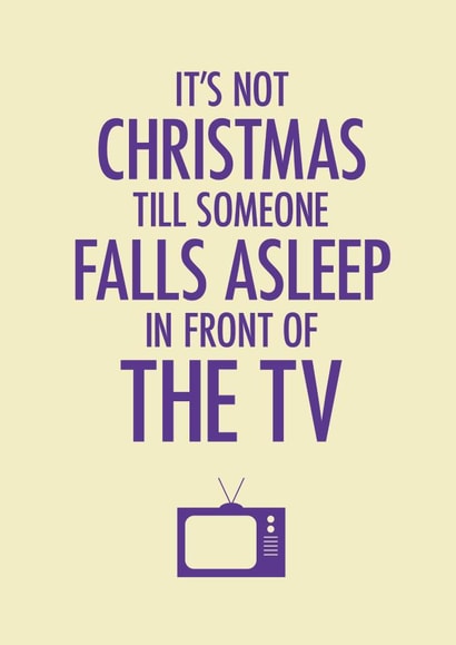 Christmas TV card created by Nifty Cards