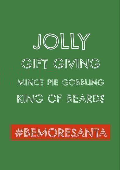 Be More Santa, Christmas Card created by Urban Collie