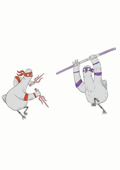 Two Turtle Doves Christmas Card 1001 created by Chloe illustrates