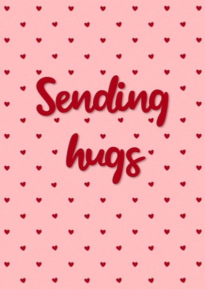 Sending hugs sympathy and just because card created by The Girl Next Draw Cards