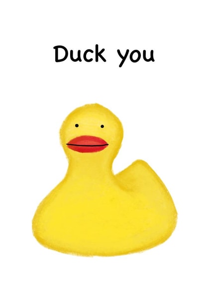 cheeky duckling card 1000 created by Maria Myrkina