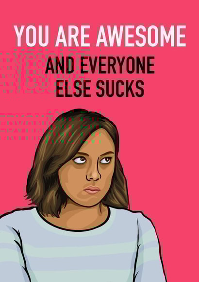 April Ludgate Parks and Rec Love Card created by Glam Brock