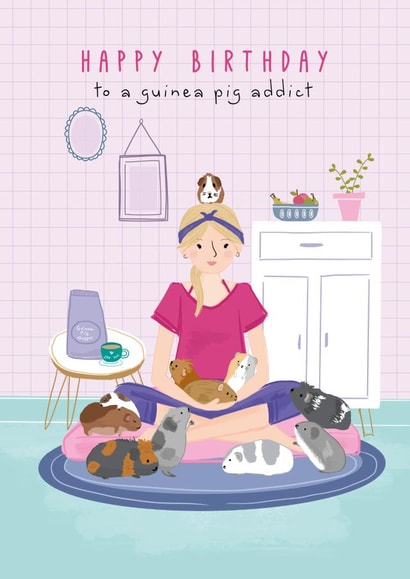 Happy Birthday Guinea Pig Lady Card created by Little Stringers