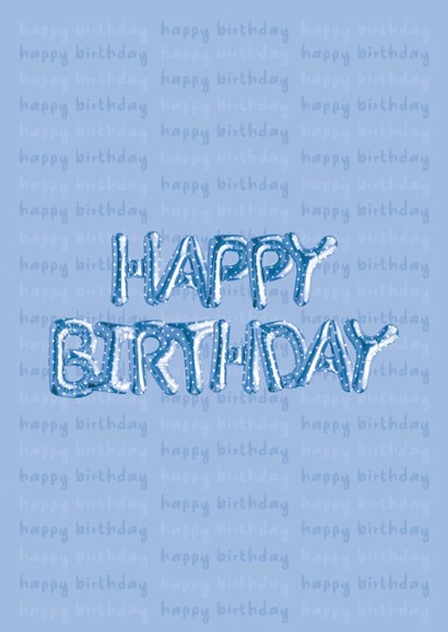 Baby Blue Happy Birthday Helium Balloons Card created by Kayenaat