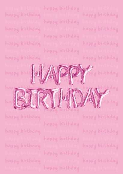 Baby Pink Happy Birthday Helium Balloons Card created by Kayenaat