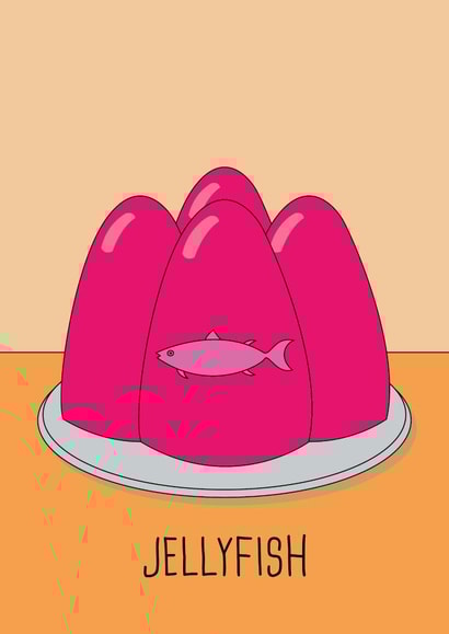 Jellyfish birthday card created by Nifty Cards