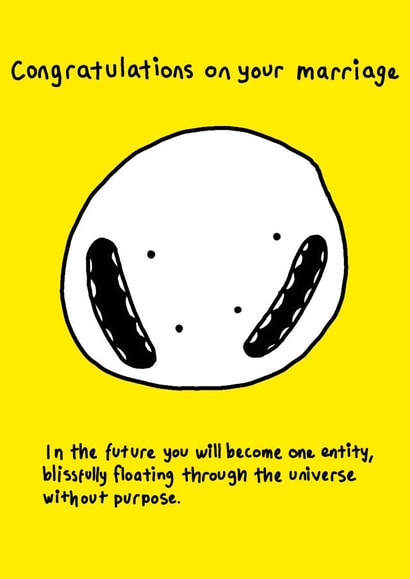 Marriage is FOREVER. - funny commitment wedding card created by Tiger Fluff