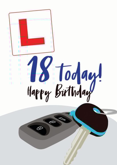 18th Birthday Driving card 1001 created by Jackie Ponwaye Design