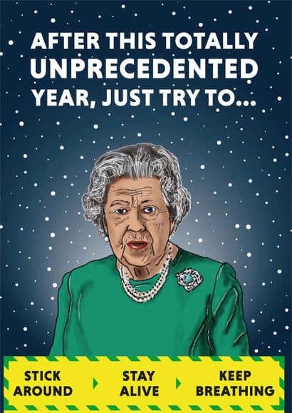 Queen Elizabeth The Crown Christmas Card created by Cards from Designers