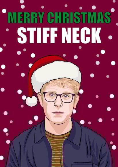 Parenting Hell Stiff Neck Christmas card created by Glam Brock