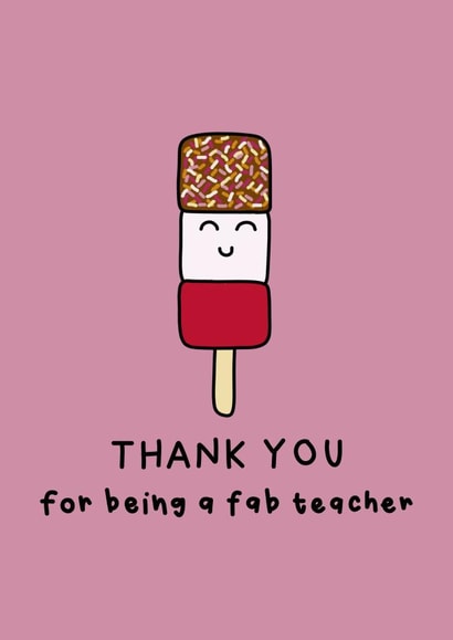 Thank you for being a fab teacher! created by Raptor Designs