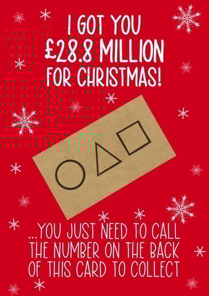 Squid Game Christmas Card created by Silky Rose Design