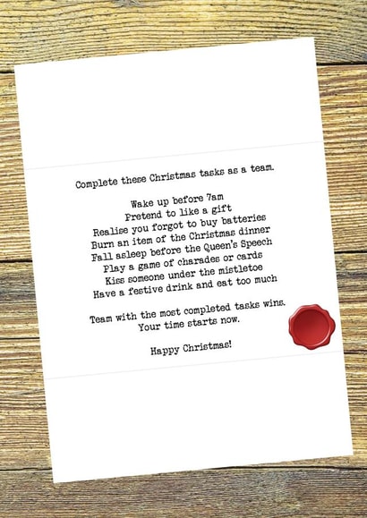 Christmas Team Task Card created by Spectrum Cards