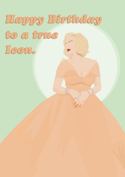 Icon happy birthday card: billie eilish inspired created by Lauren Sheridan