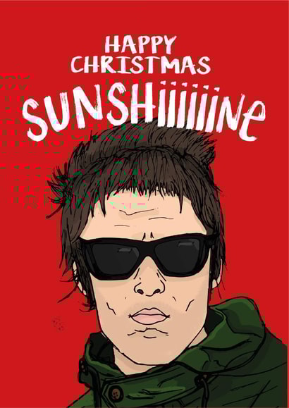 Liam Gallagher Christmas Card created by Freckle & Specs