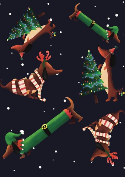 Sausage Dog Christmas Party created by Flockadoodle
