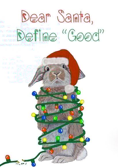Define “Good” Christmas card created by The Warren Creations