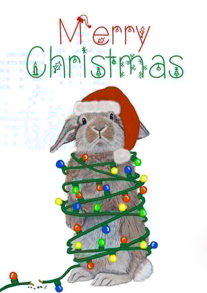 Merry Christmas Bunny Card created by The Warren Creations