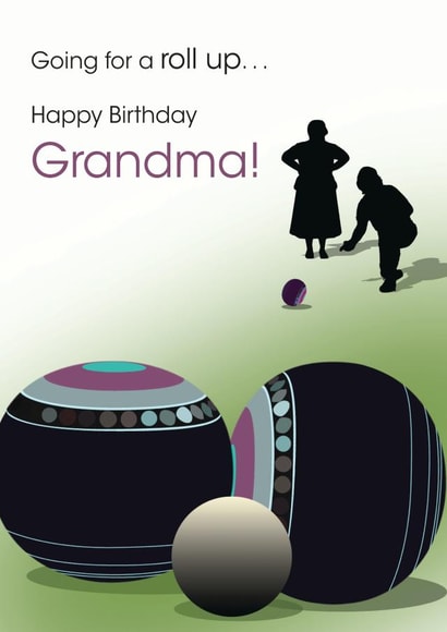 Grandma Bowling Birthday card created by Jackie Ponwaye Design