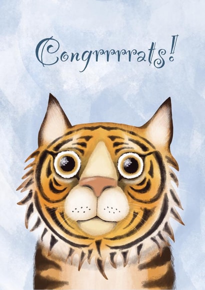 New year tiger card created by Maria Myrkina