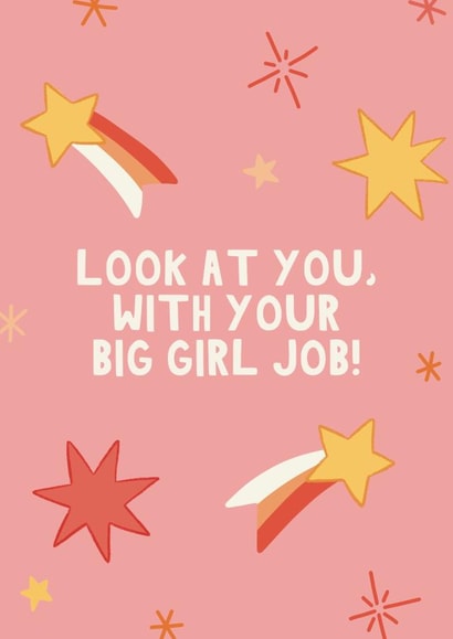 Big Girl Job New Job Card created by Lately Studio