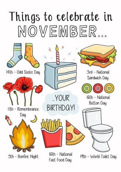 November Birthday Card created by Creaternet