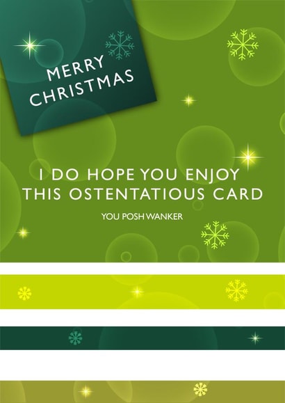 Posh Waitrose themed Christmas Card created by Rosewood Design