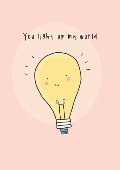 You light up my world - Appreciation card created by Little Big Pie