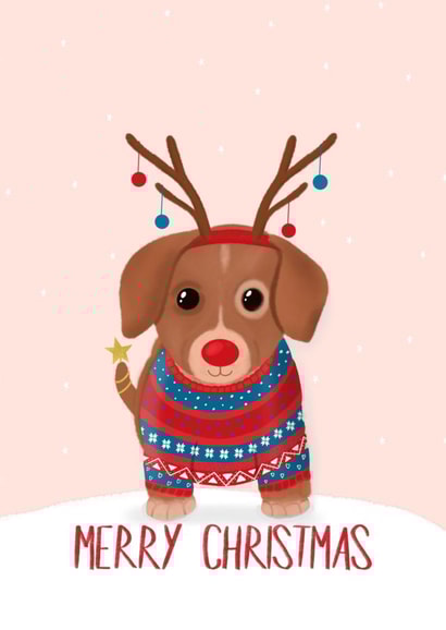 Merry Christmas puppy created by Spring of colors