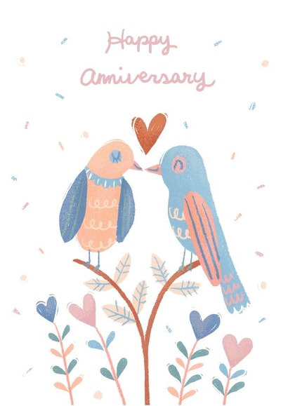 Love birds happy anniversary created by Miss NoProblem