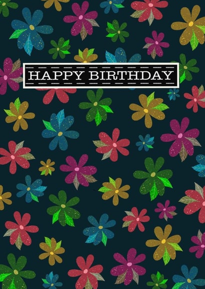 Flower power Birthday card created by VerUnique Designs