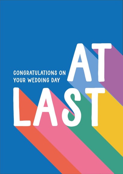 At Last - Rainbow Wedding Congratulations Card created by Summer Lane Studio