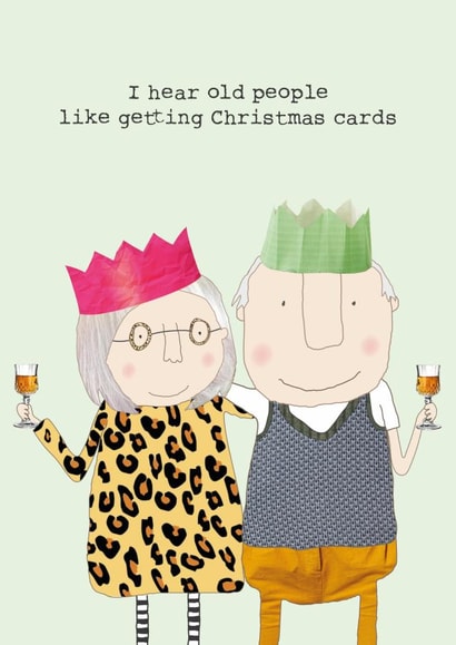 Funny - Old People - Couple - Christmas Card created by Rosie Made A Thing