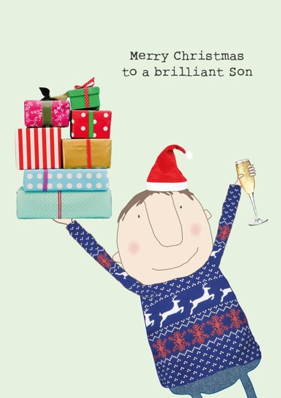 Brilliant Son Christmas card created by Rosie Made A Thing