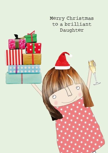 Brilliant Daughter Christmas card created by Rosie Made A Thing
