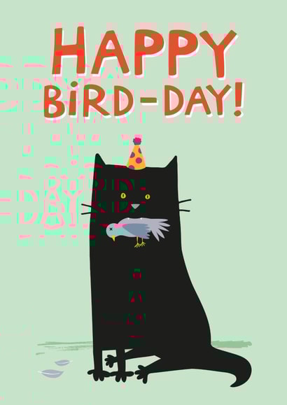 Happy Bird-day! What a lovely present from the cat.. created by Holly Newth