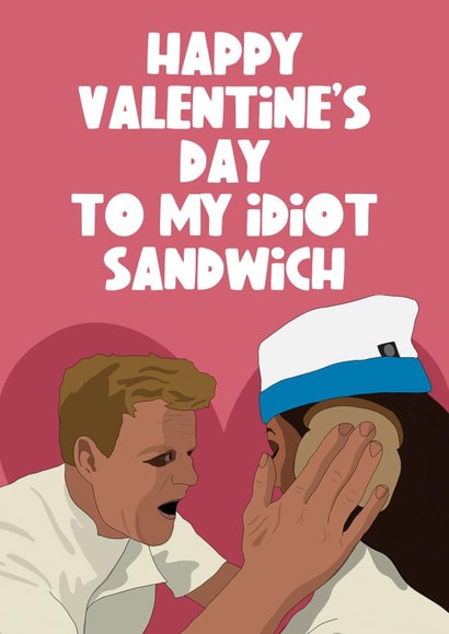 Gordon Ramsey Valentine's Day Card created by The Foxy Lemon Co.